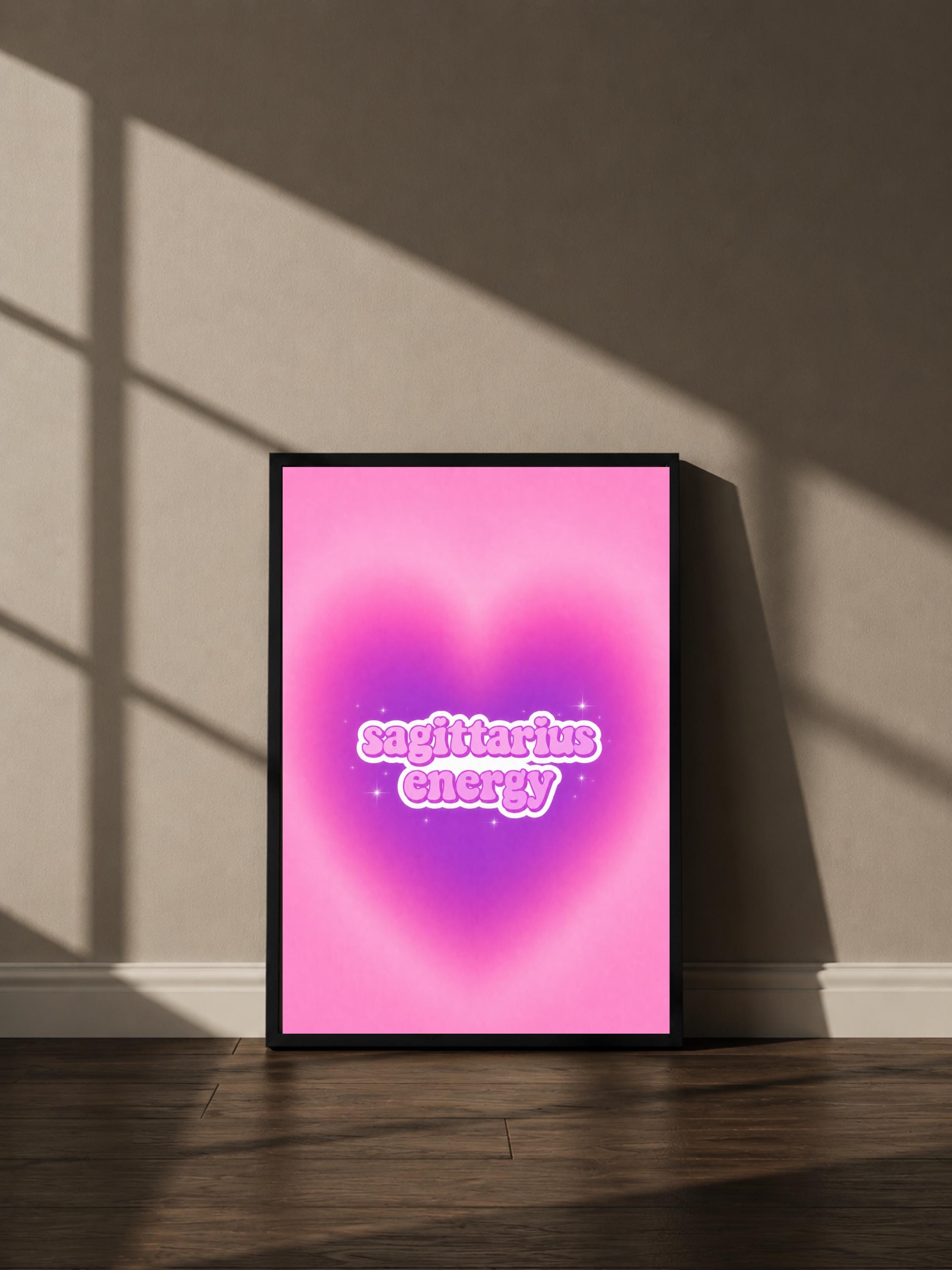 Wandbild - Sagittarius Energy Sternzeichen Poster Wall Art Zodiac astrology Girl Frauen Wanddekoration Horoskop mystical Decor Aesthetic __etsy:8098815578
