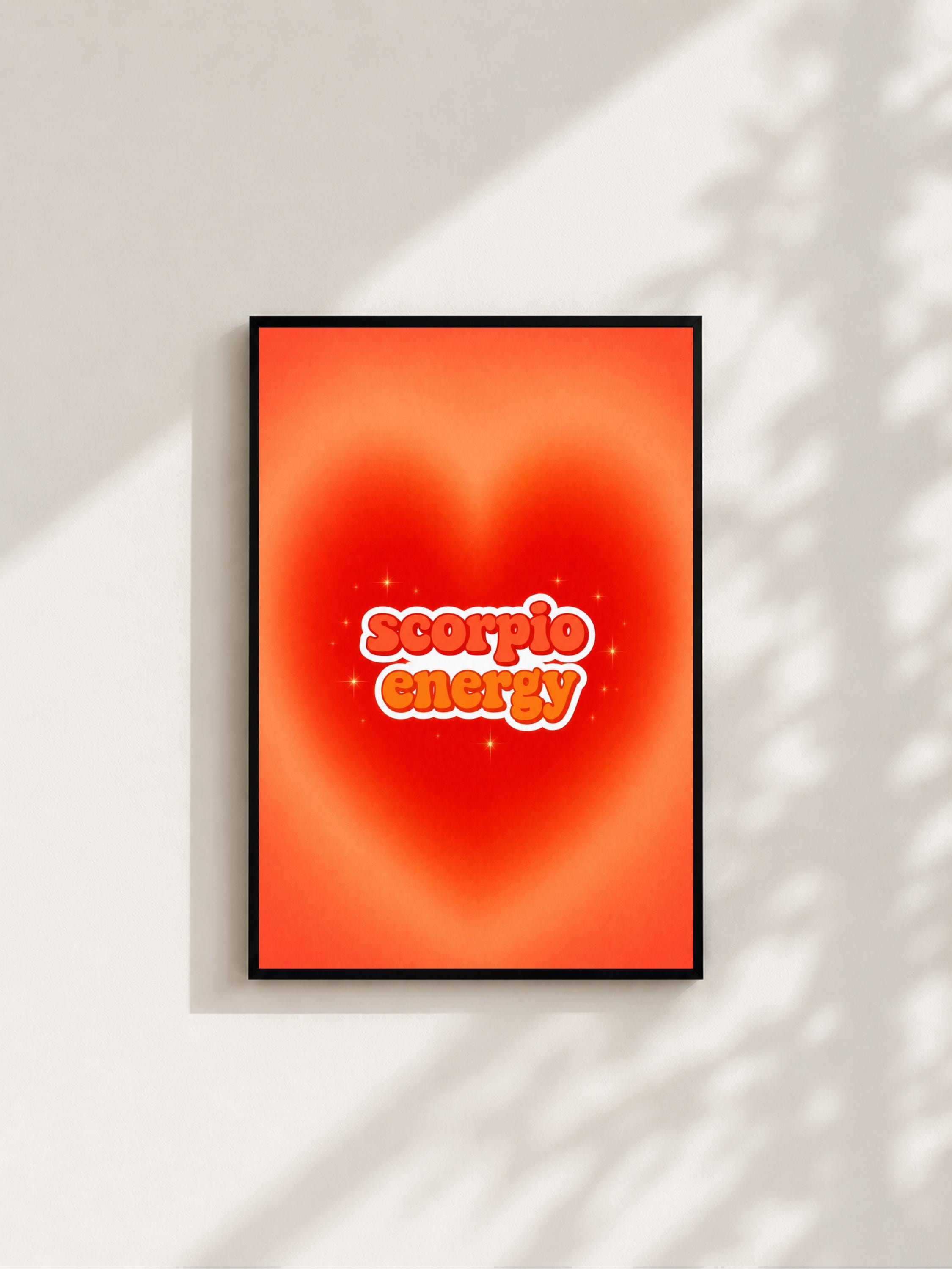 Wandbild - Scorpio Energy Sternzeichen Poster Wall Art Zodiac astrology Girl Frauen Wanddekoration Horoskop mystical Decor Aesthetic __etsy:8146741313