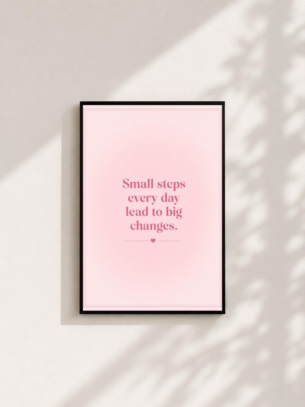 Wandbild - Small Steps Poster Typografie Wall Art Inspirational Statement Coquette Frauen Aesthetic Girly Motivationsbilder Wanddekoration __etsy:8107671802
