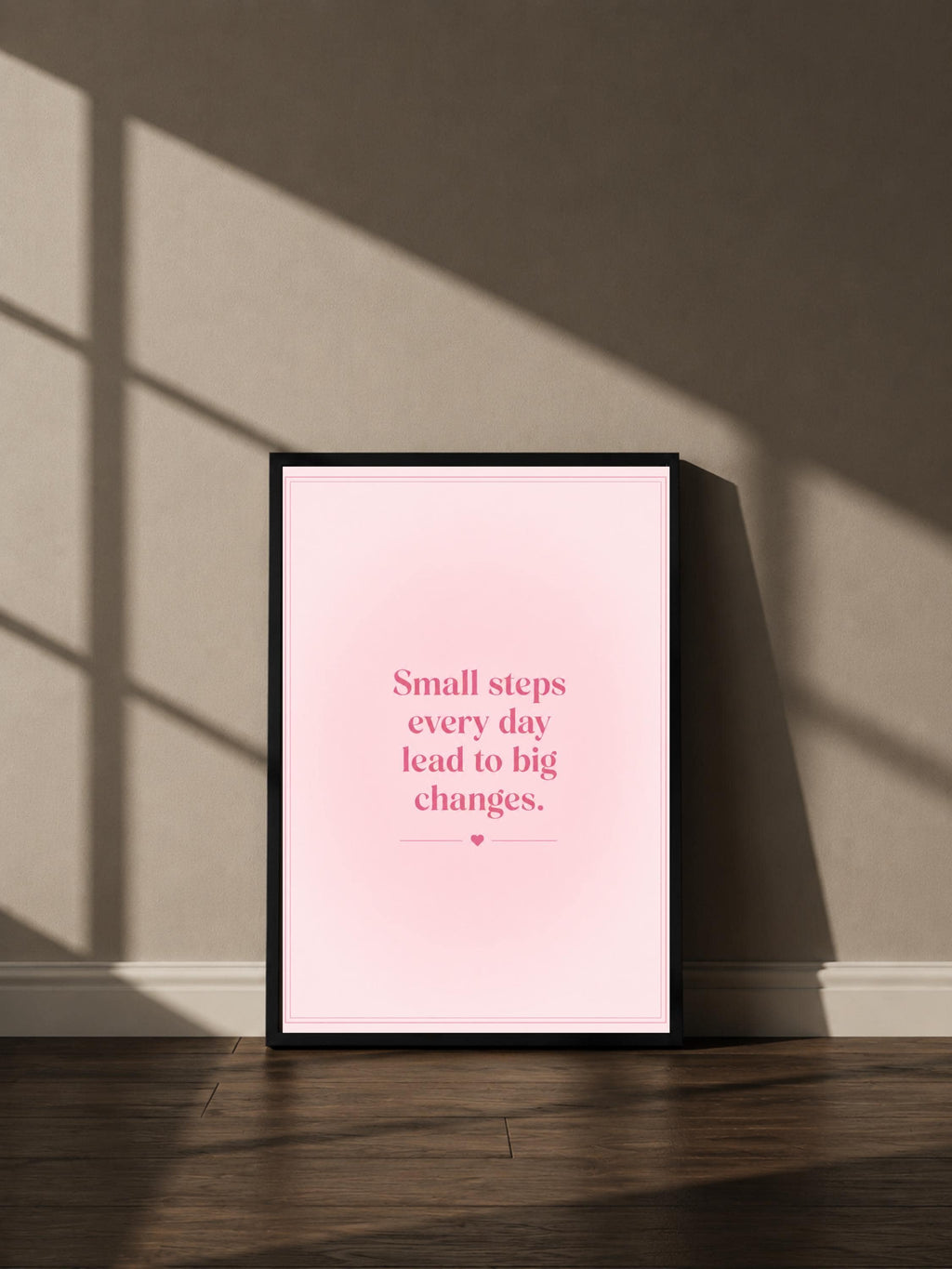 Wandbild - Small Steps Poster Typografie Wall Art Inspirational Statement Coquette Frauen Aesthetic Girly Motivationsbilder Wanddekoration __etsy:8155576369