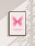 Wandbild - Transformation Minimalistisch Wanddekoration Frauen Femme Motivation Manifestation Aura Poster Wall Art Decor spiritual __etsy:8154516563