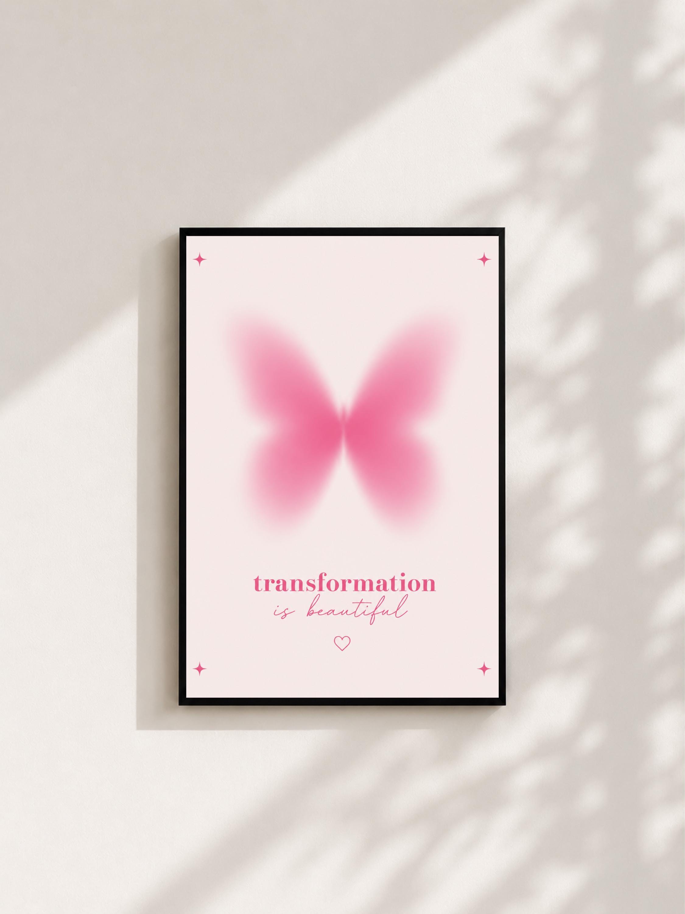 Wandbild - Transformation Minimalistisch Wanddekoration Frauen Femme Motivation Manifestation Aura Poster Wall Art Decor spiritual __etsy:8154516563
