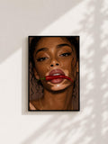 Wandbild - Winnie Harlow Chilli Illustration Wall Art Poster Frauen Femme Weiblichkeit Wanddeko Kunst für Wohnzimmer Schlafzimmer Pop Art __etsy:8127232269