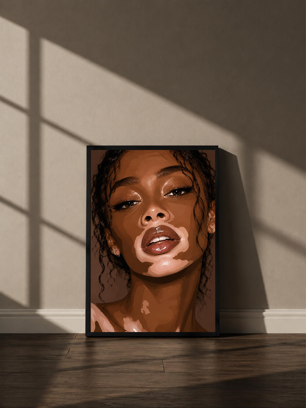 Wandbild - Winnie Harlow Illustration Wall Art Poster Frauen Femme Weiblichkeit Wanddeko Kunst für Wohnzimmer Schlafzimmer Print Pop Art __etsy:8124068417