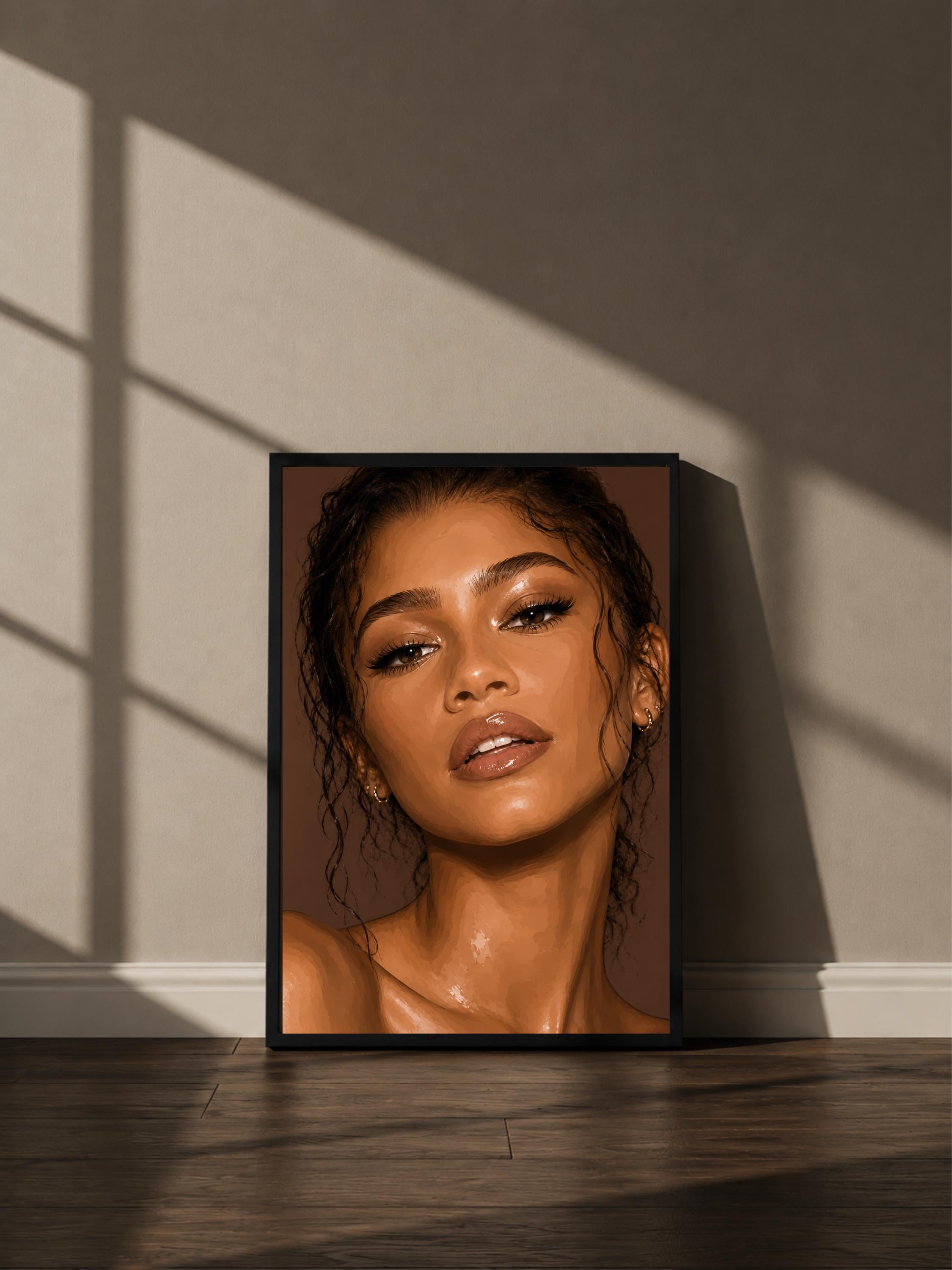 Wandbild - Zendaya Illustration Wall Art Poster Frauen Femme Weiblichkeit Wanddeko Kunst für Wohnzimmer Schlafzimmer Print Pop Art __etsy:8076194858