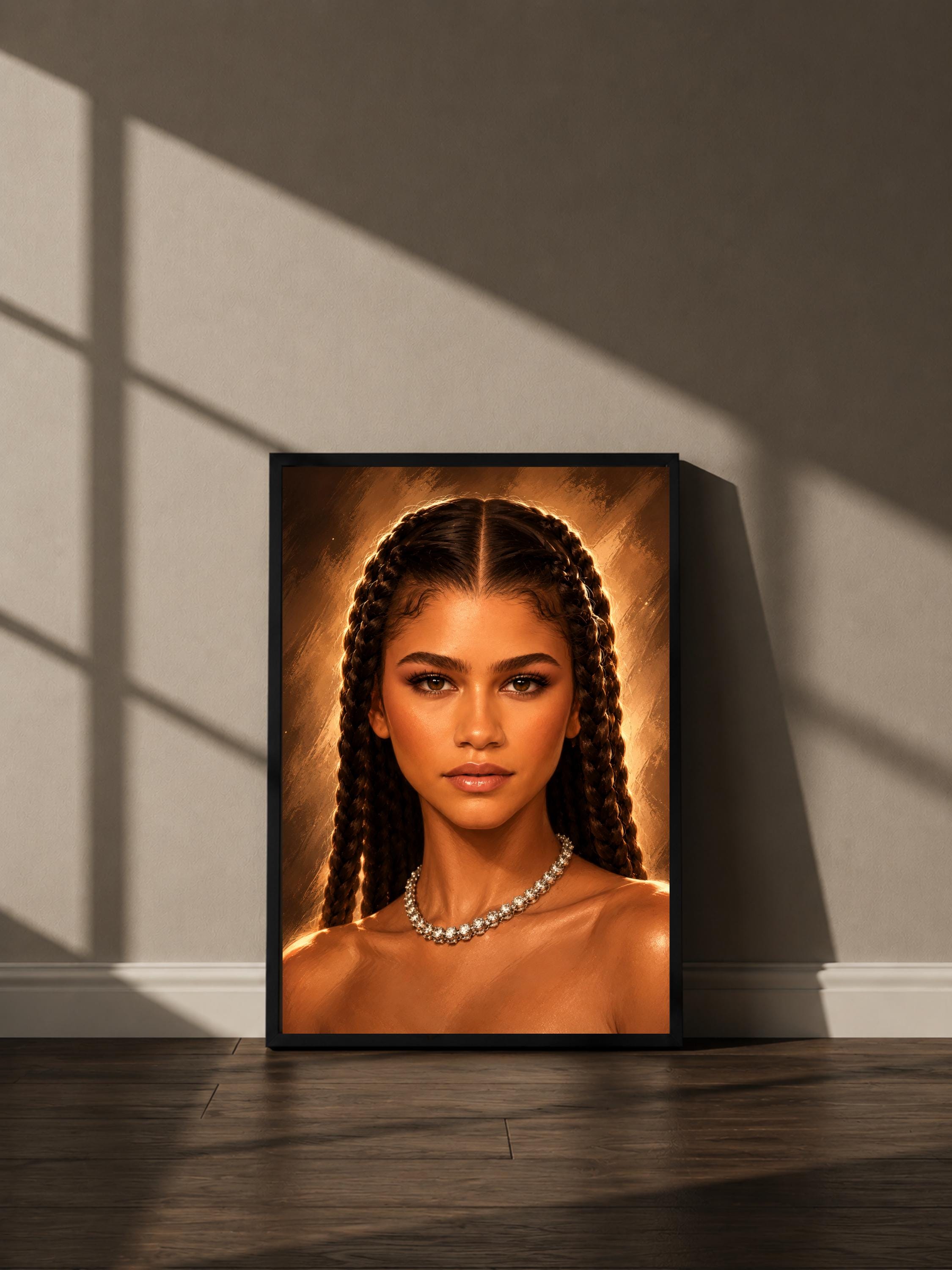 Wandbild - Zendaya Illustration Wall Art Poster Frauen Femme Weiblichkeit Wanddeko Kunst für Wohnzimmer Schlafzimmer Print Pop Art Künstler __etsy:8109543686